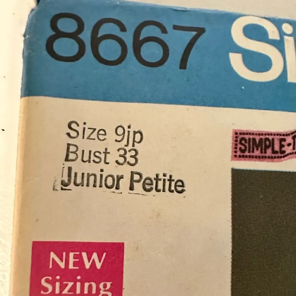 70s Jumper Simplicity 8667 “How to Sew” Sewing Pattern - Size 9 Jr Petite